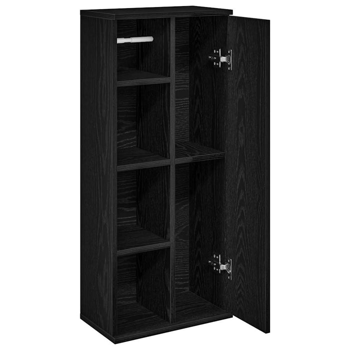 Dulap de baie cu suport role, negru, 39x22x90 cm - WALTI WALTI