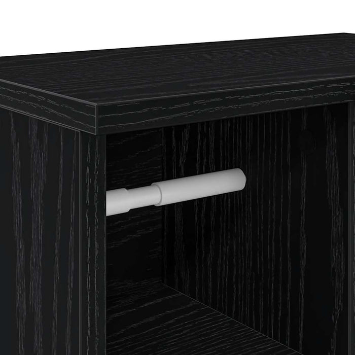 Dulap de baie cu suport role, negru, 39x22x90 cm - WALTI WALTI