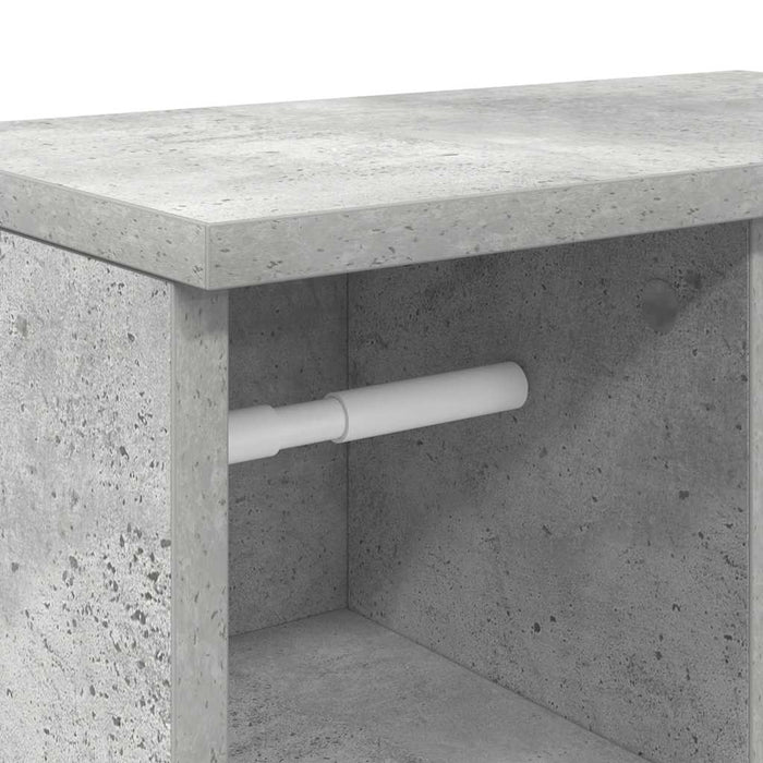 Dulap de baie cu suport role, gri beton, 39x22x90 cm WALTI