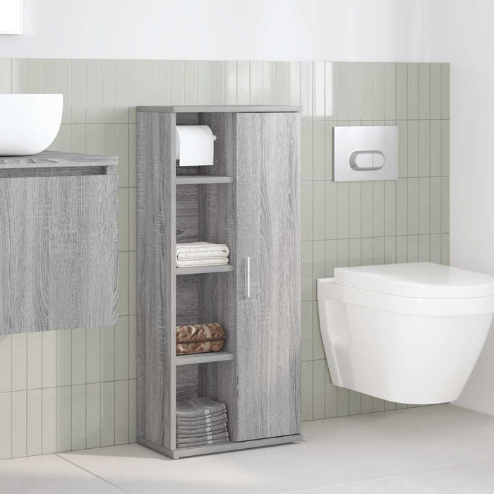 Dulap de baie cu suport role, sonoma gri, 39x22x90 cm - WALTI WALTI