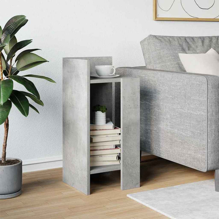 Masă laterală cu poliță gri beton 25,5x27x60 cm - WALTI WALTI