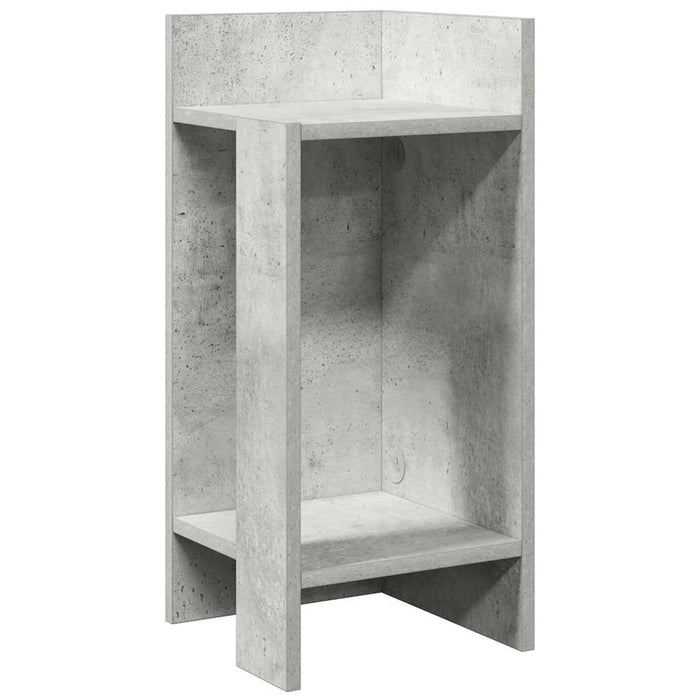 Mese laterale 2 buc cu raft beton gri 25,5x27x60 cm - WALTI WALTI