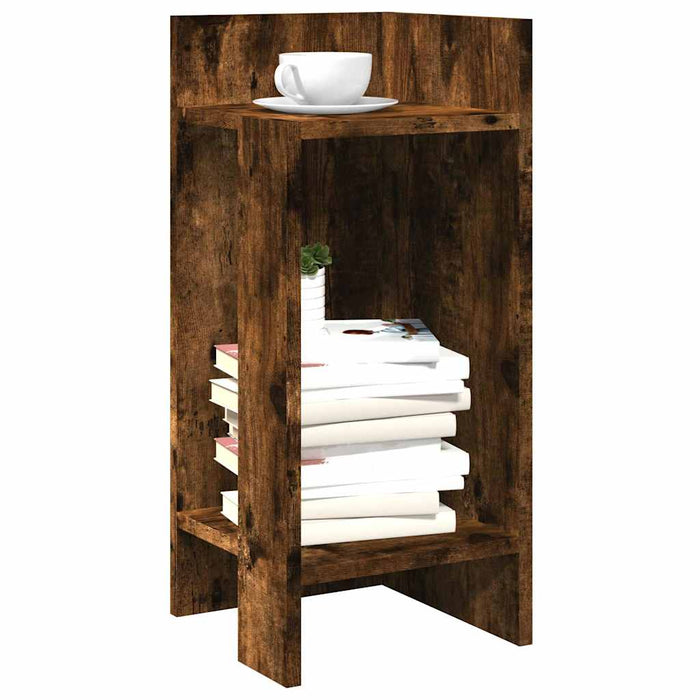 Mese laterale 2 buc cu raft stejar afumat 25,5x27x60 cm - WALTI WALTI