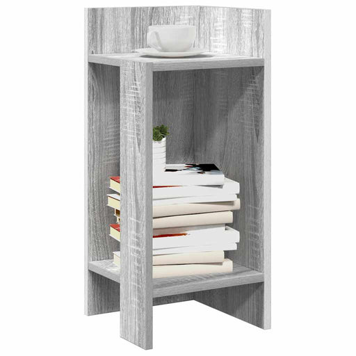 Mese laterale 2 buc cu raft Gri Sonoma 25,5x27x60 cm - WALTI WALTI