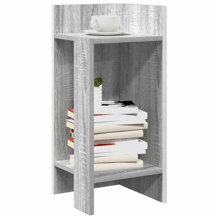 Mese laterale 2 buc cu raft Gri Sonoma 25,5x27x60 cm - WALTI WALTI