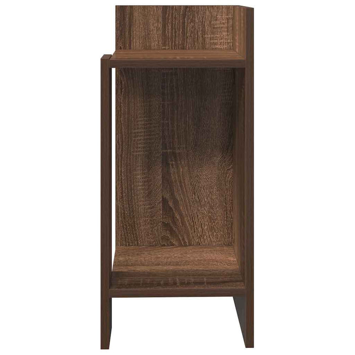 Mese laterale 2 buc cu raft stejar maro 25,5x27x60 cm WALTI