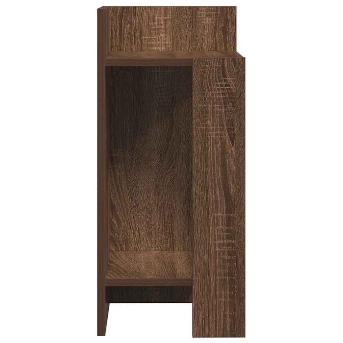 Mese laterale 2 buc cu raft stejar maro 25,5x27x60 cm WALTI