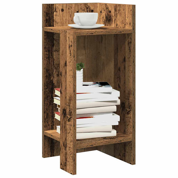 Masa laterala cu raft lemn vechi 25,5x27x60 cm - WALTI WALTI