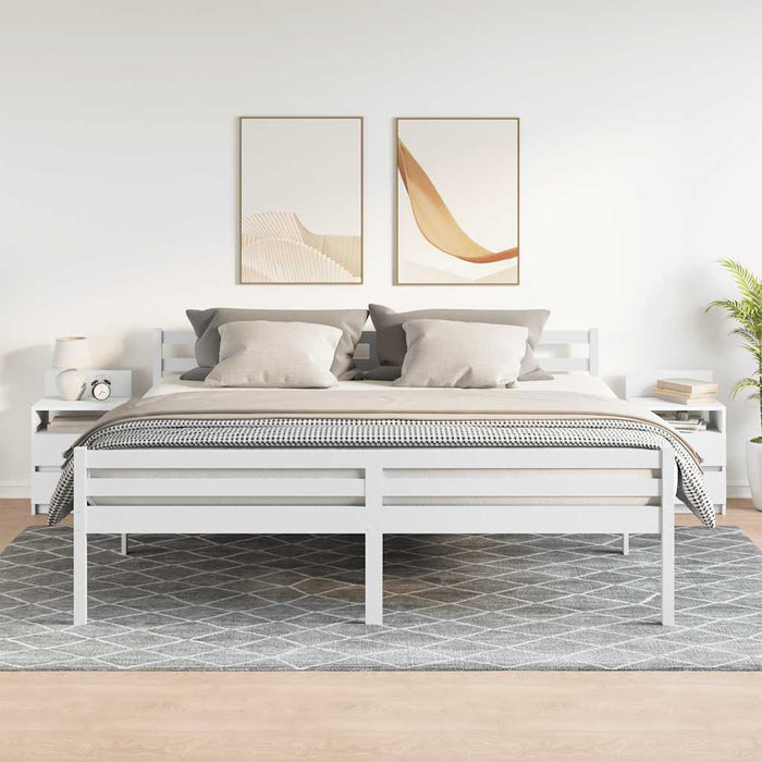 Noptiere 2 buc. cu 2 sertare, alb, 40x33x60 cm - WALTI WALTI