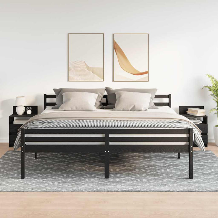 Noptiere 2 buc. cu 2 sertare, negru, 40x33x60 cm - WALTI WALTI