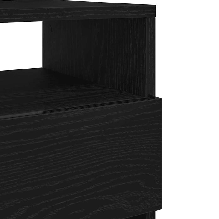 Noptiere 2 buc. cu 2 sertare, negru, 40x33x60 cm - WALTI WALTI