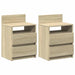 Noptiere 2 buc. cu 2 sertare, stejar Sonoma, 40x33x60 cm - WALTI WALTI