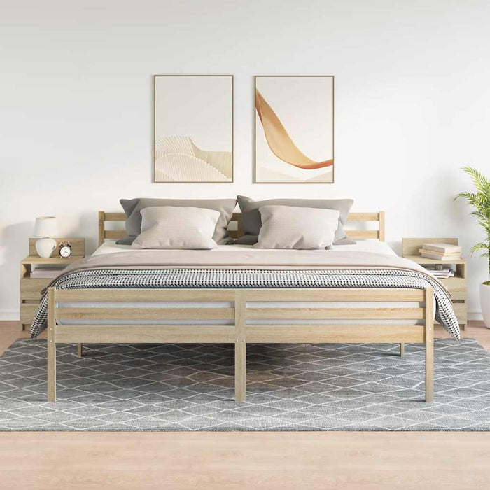 Noptiere 2 buc. cu 2 sertare, stejar Sonoma, 40x33x60 cm - WALTI WALTI