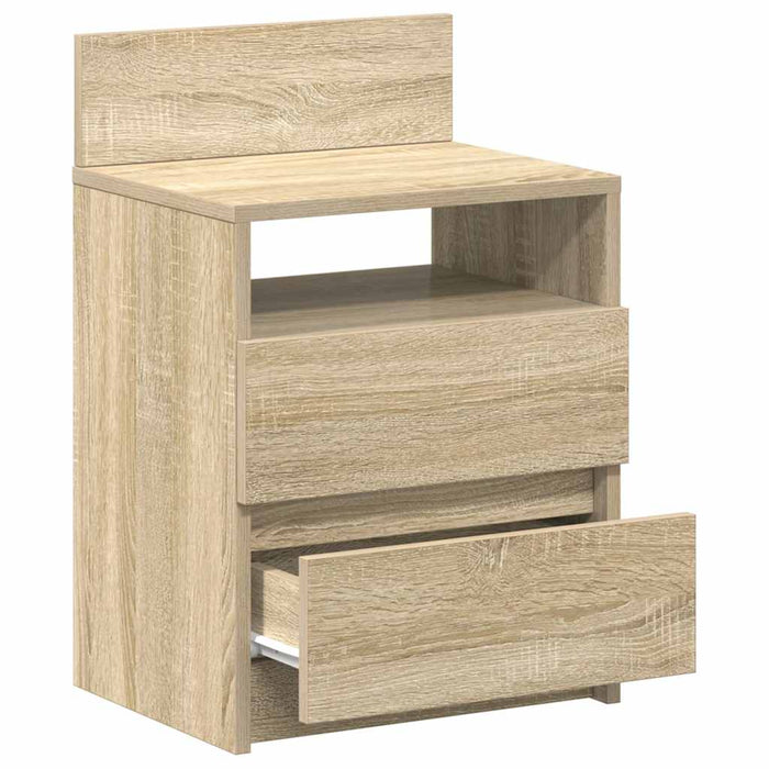 Noptiere 2 buc. cu 2 sertare, stejar Sonoma, 40x33x60 cm - WALTI WALTI
