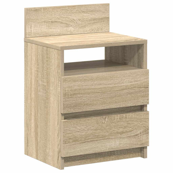 Noptiere 2 buc. cu 2 sertare, stejar Sonoma, 40x33x60 cm - WALTI WALTI