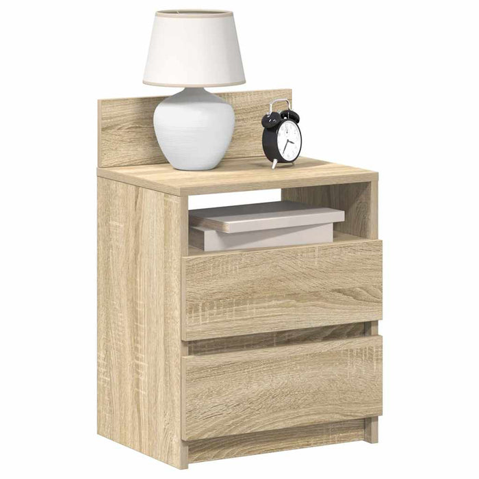 Noptiere 2 buc. cu 2 sertare, stejar Sonoma, 40x33x60 cm - WALTI WALTI