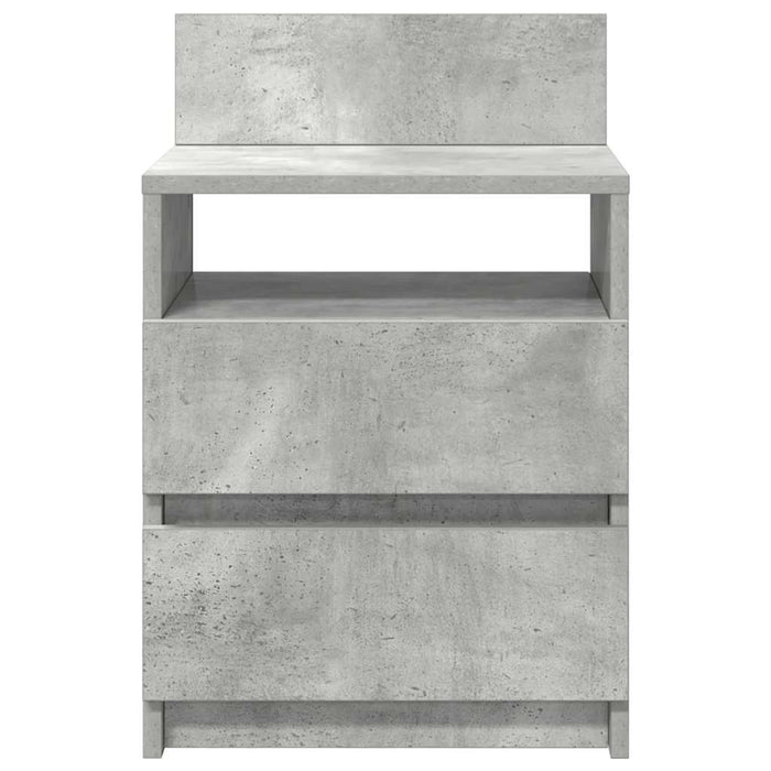 Noptieră cu 2 sertare, gri beton, 40x33x60 cm - WALTI WALTI
