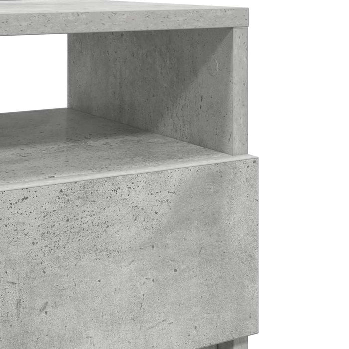 Noptieră cu 2 sertare, gri beton, 40x33x60 cm - WALTI WALTI