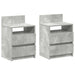 Noptiere 2 buc. cu 2 sertare, gri beton, 40x33x60 cm - WALTI WALTI