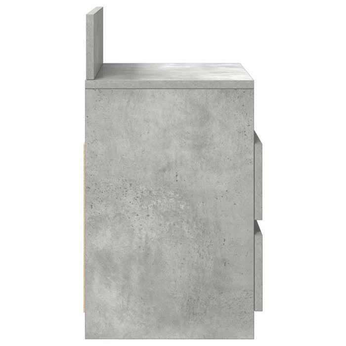 Noptiere 2 buc. cu 2 sertare, gri beton, 40x33x60 cm - WALTI WALTI