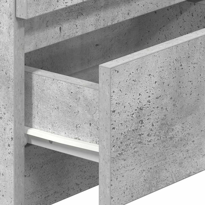 Noptiere 2 buc. cu 2 sertare, gri beton, 40x33x60 cm - WALTI WALTI