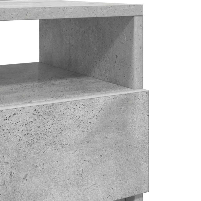 Noptiere 2 buc. cu 2 sertare, gri beton, 40x33x60 cm - WALTI WALTI