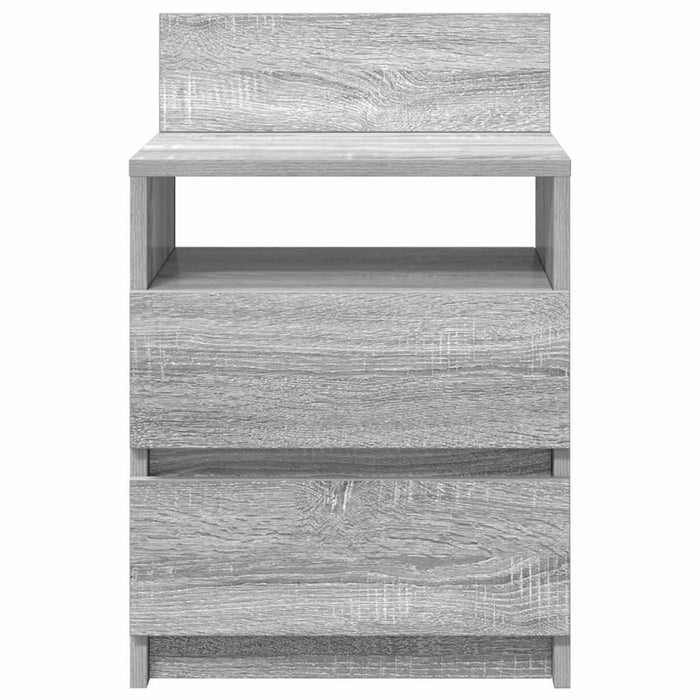 Noptiere 2 buc. cu 2 sertare gri Sonoma 40x33x60 cm - WALTI WALTI