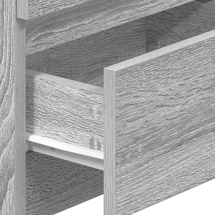 Noptiere 2 buc. cu 2 sertare gri Sonoma 40x33x60 cm - WALTI WALTI