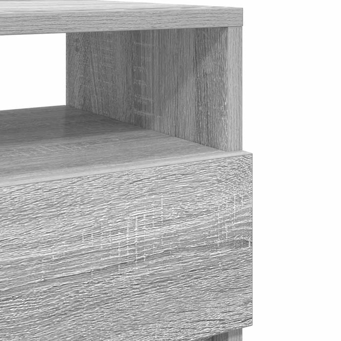 Noptiere 2 buc. cu 2 sertare gri Sonoma 40x33x60 cm - WALTI WALTI