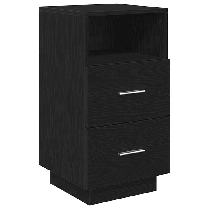 Noptiere 2 buc cu 2 sertare Negru 36x36x68 cm - WALTI WALTI