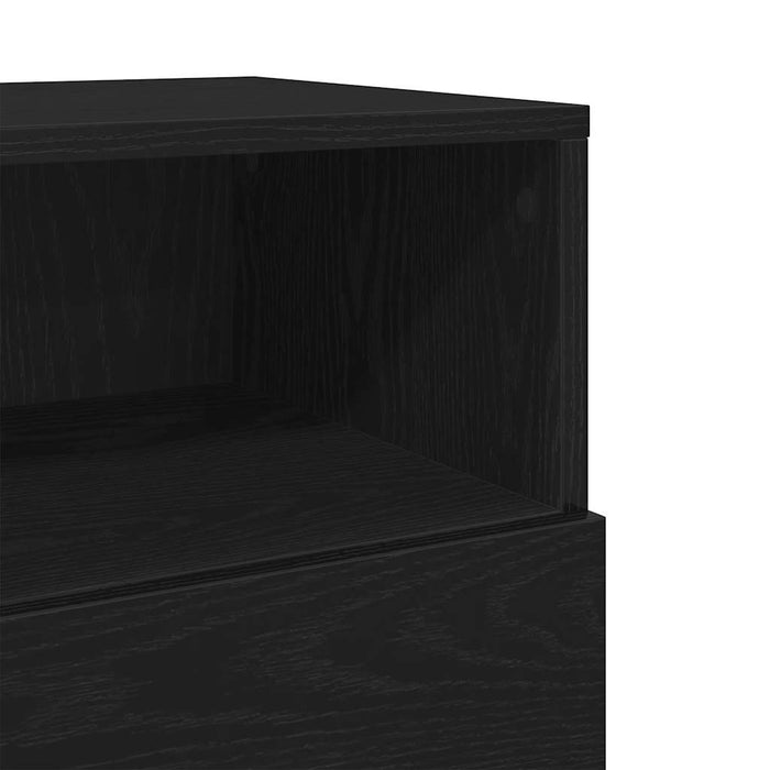 Noptiere 2 buc cu 2 sertare Negru 36x36x68 cm - WALTI WALTI