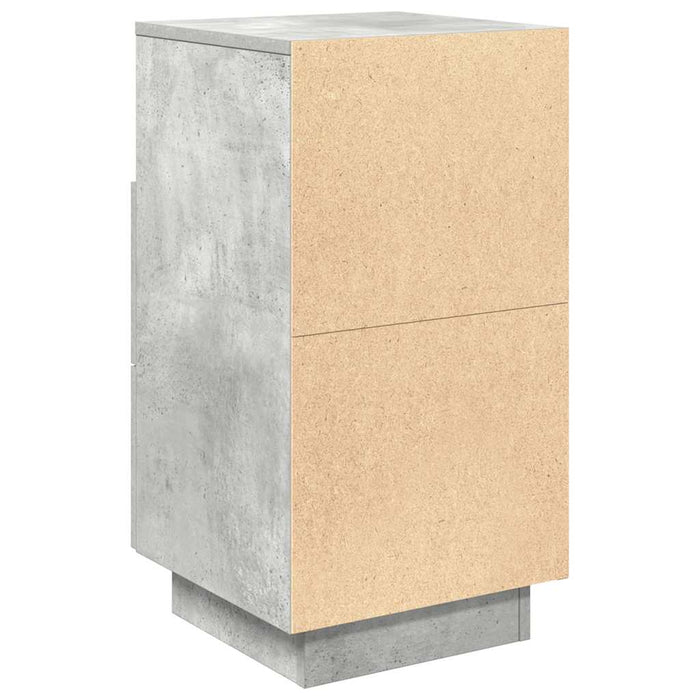 Noptiera cu 2 sertare gri beton 36x36x68 cm WALTI