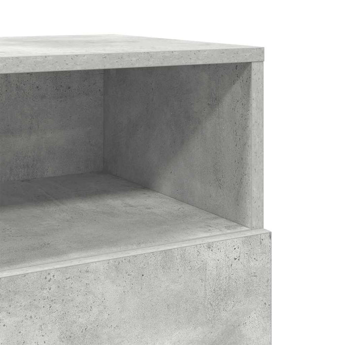 Noptiera cu 2 sertare gri beton 36x36x68 cm WALTI