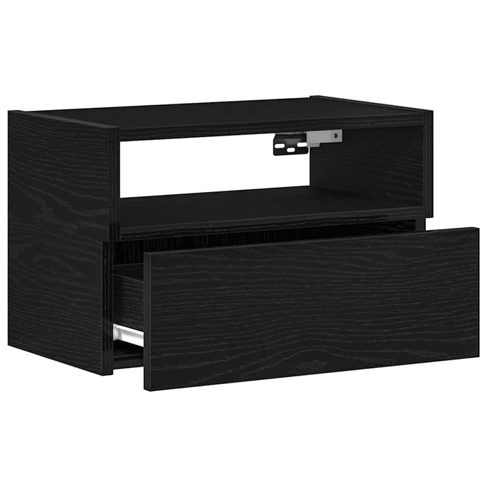 Noptieră de perete, negru, 45x26x28,5 cm - WALTI WALTI