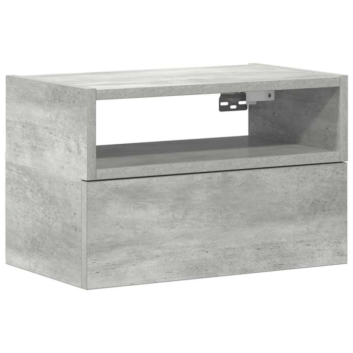 Noptieră de perete, gri beton, 45x26x28,5 cm - WALTI WALTI
