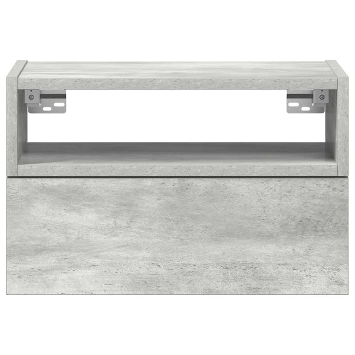 Noptieră de perete, gri beton, 45x26x28,5 cm - WALTI WALTI