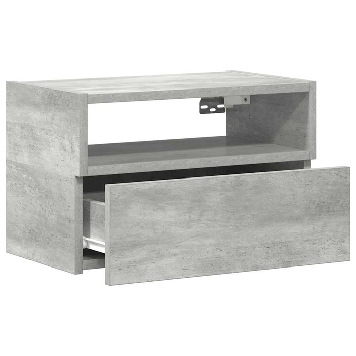 Noptieră de perete, gri beton, 45x26x28,5 cm - WALTI WALTI