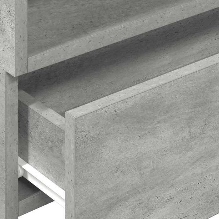 Noptieră de perete, gri beton, 45x26x28,5 cm - WALTI WALTI