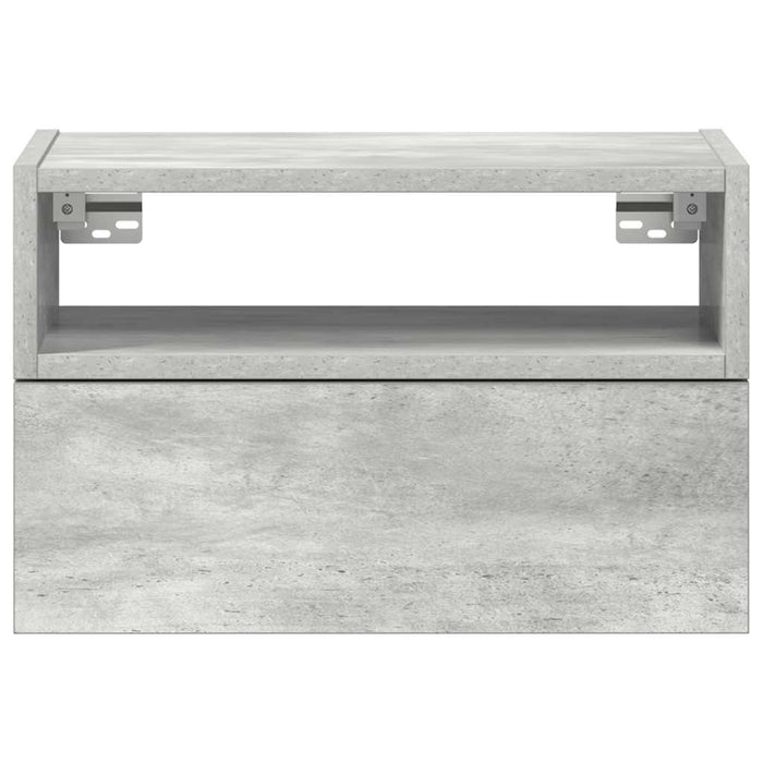 Noptiere de perete, 2 buc., gri beton, 45x26x28,5 cm - WALTI WALTI