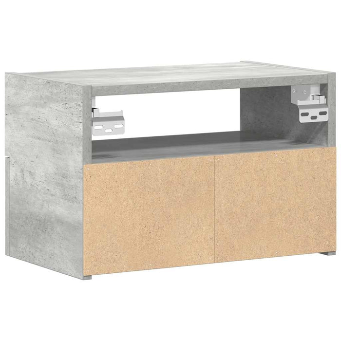 Noptiere de perete, 2 buc., gri beton, 45x26x28,5 cm - WALTI WALTI