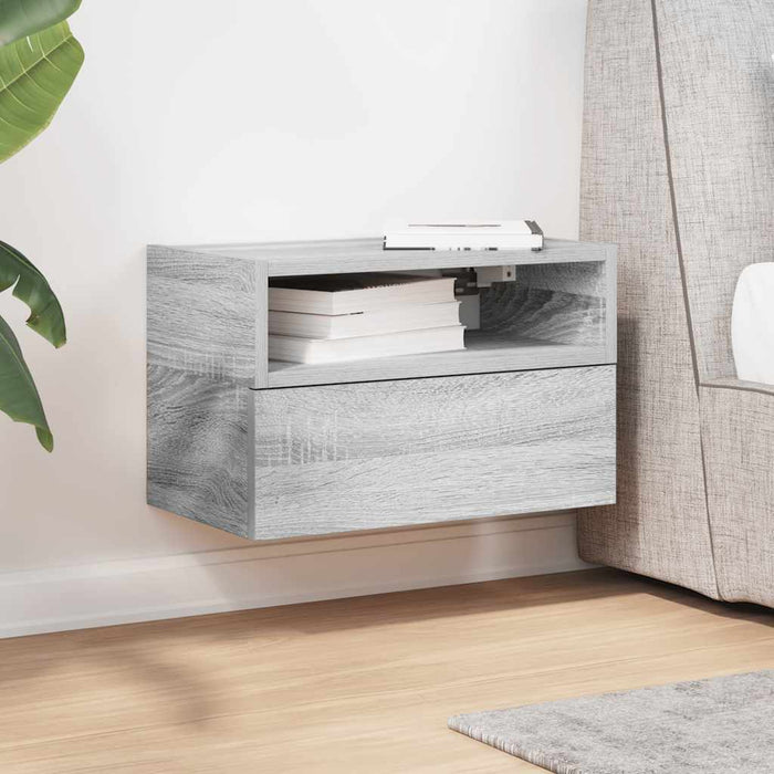 Noptieră montată pe perete gri Sonoma 45x26x28,5 cm - WALTI WALTI
