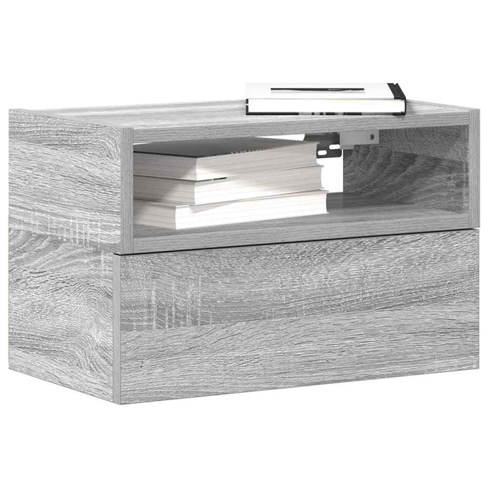 Noptieră montată pe perete gri Sonoma 45x26x28,5 cm - WALTI WALTI