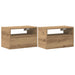 Noptiere de perete, 2 buc., Stejar artizanal, 45x26x28,5 cm - WALTI WALTI