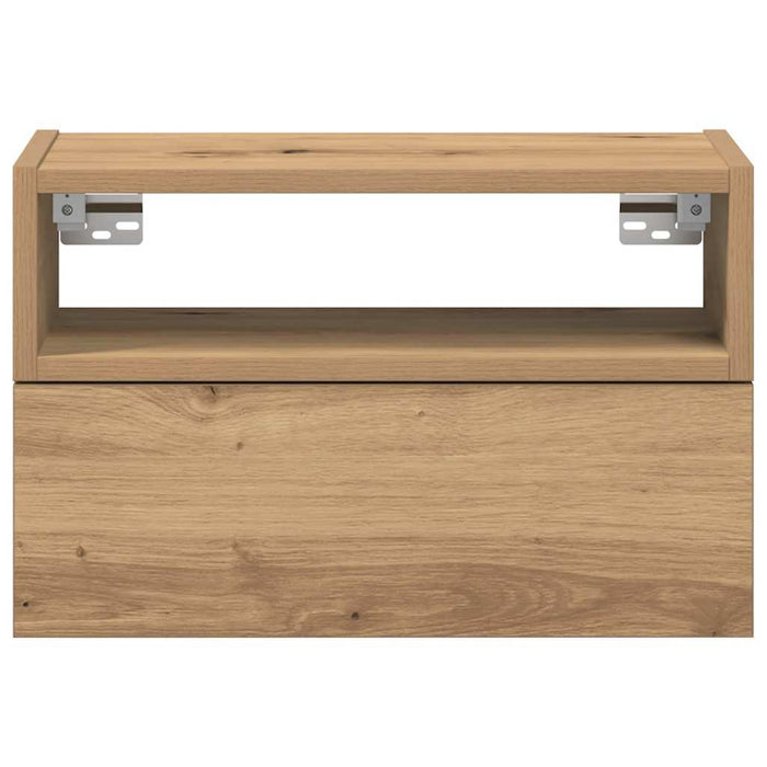 Noptiere de perete, 2 buc., Stejar artizanal, 45x26x28,5 cm - WALTI WALTI