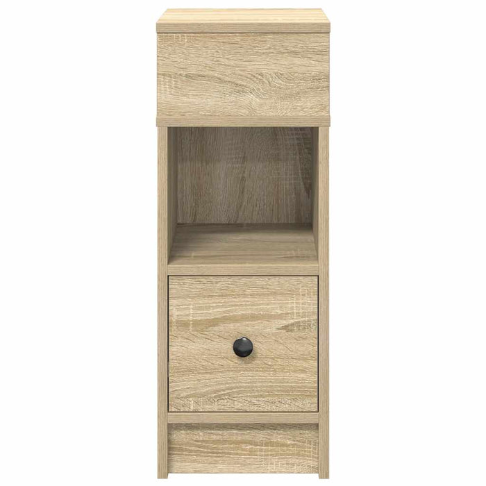 Noptiere, 2 buc., cu sertar, Stejar Sonoma, 25x31x66 cm - WALTI WALTI
