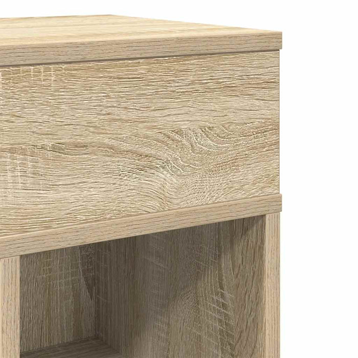 Noptiere, 2 buc., cu sertar, Stejar Sonoma, 25x31x66 cm - WALTI WALTI