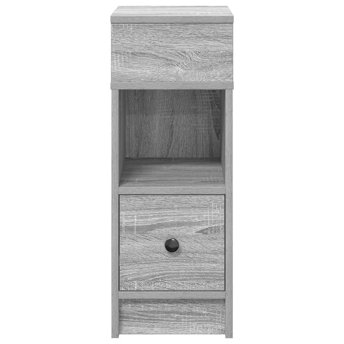 Noptiere 2 buc. cu sertar gri Sonoma 25x31x66 cm - WALTI WALTI