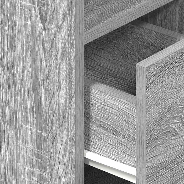 Noptiere 2 buc. cu sertar gri Sonoma 25x31x66 cm - WALTI WALTI