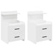 Noptiere 2 buc. cu 2 sertare, alb, 40x36,5x62 cm - WALTI WALTI