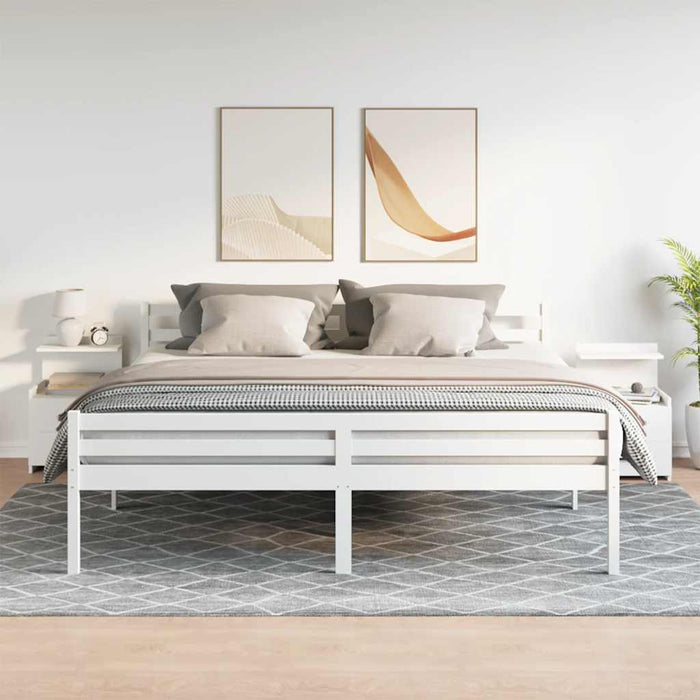 Noptiere 2 buc. cu 2 sertare, alb, 40x36,5x62 cm - WALTI WALTI